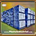 Concrete bricks, cinder block, photo illustration for Ibrata.