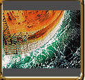Metal corrosion, rust in offshore oil rig base